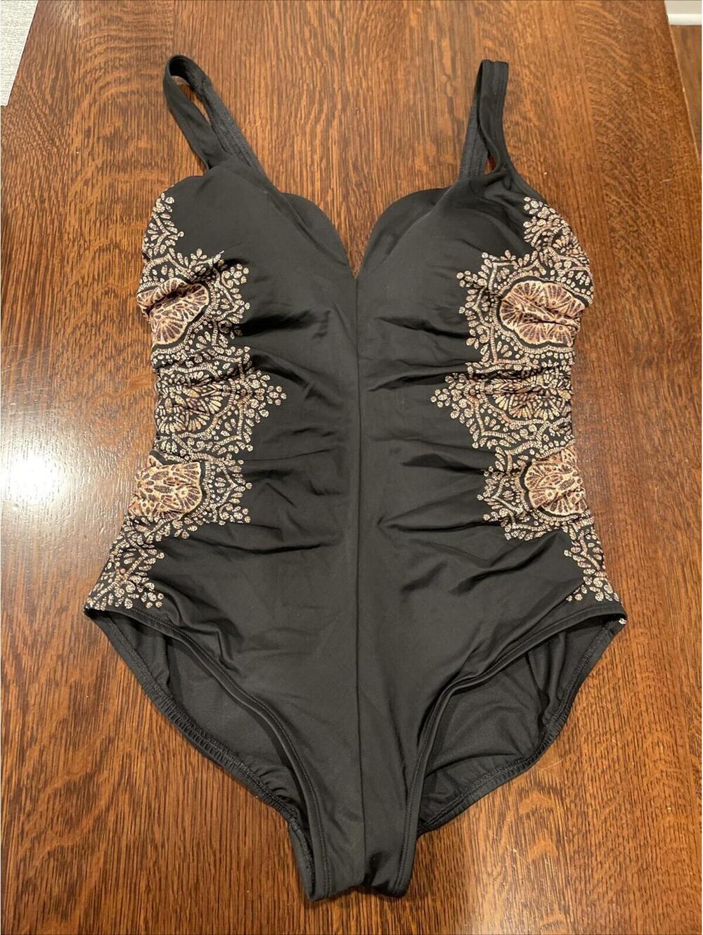 Miraclesuit Petal Pusher Temptress One Piece Swimsuit Size 16 [COPY] - Picture 4 of 9